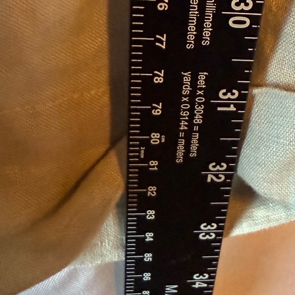 Metafiori New York Mens Tan 100% Linen Pleated Dress Pants Size 38 - Picture 4 of 7